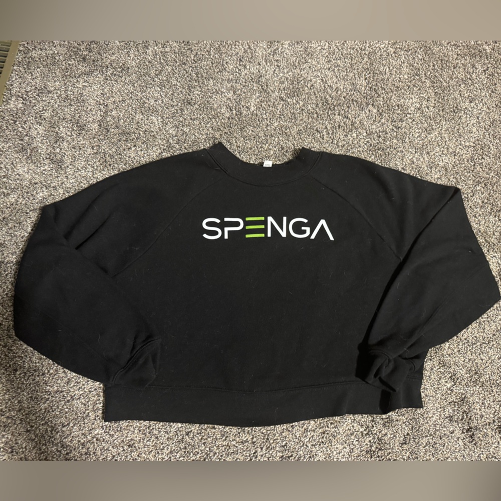 SPENGA medium cropped black sweater